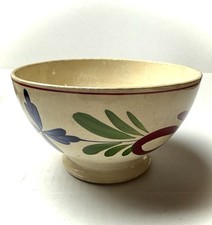 ANTIQUE MANUFACTURE IMPERIALE ROYALE NIMY BELGIUM FLORAL FOOTED LARGE BOWL 7.5”