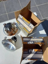VERY RARE PAIR of SIEM LIGHTS (N.O.S.) for FIAT 128 RALLY, in ORIGINAL BOXES.