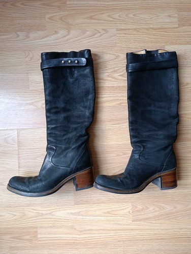 Bottes hautes cuir - en, noir