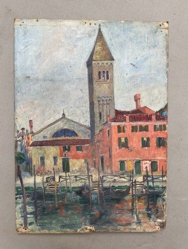 Vue venise huile - vue,