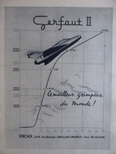 1957 PUB SNCAN CHASSEUR GERFAUT II EVEREST MONT-BLANC ORIGINAL FRENCH AD