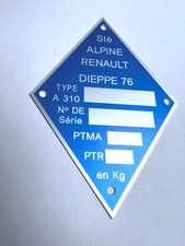 Plaque constructeur ALPINE