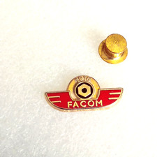 Pin's pins lapel pin tools FRANCE lifetime warranty FACOM logo 1918 Zamac nut