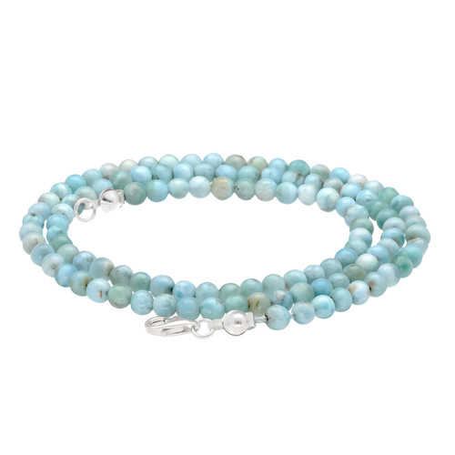 Collier larimar ø - Ø, 4mm