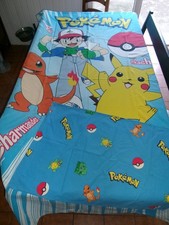 Housse couette coton 170 x 140 Pokemon Nintendo Vintage 1998 taie rectangle