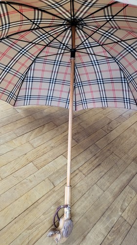 Ancien parapluie bois sculpté - parapluie,