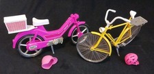 2x Vint Barbie 10 Speed Bike & Motor Scooter Bicycles ~ Parts/Pieces