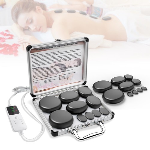 Hot stone massage - massage, set,