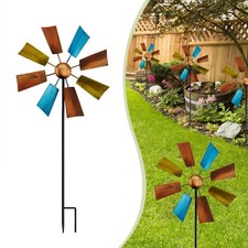 Sculpture éolienne florale en