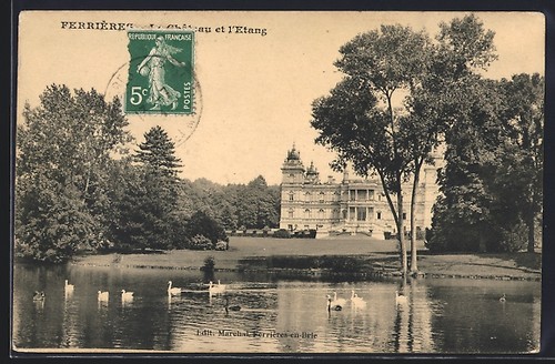 Cpa ferrières château et - ferrières,,