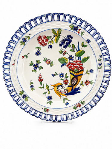 Assiette faïence ajourée - assiette, en