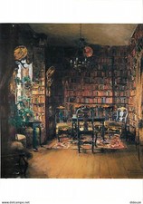 Art - Painting - Harriet Backer - Thorvald Boeck.s library. 1902 - CPM - See