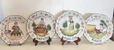 4 assiettes des 4 saisons,  céramique d'Italie BASSANO. Peint à la main. Non ali