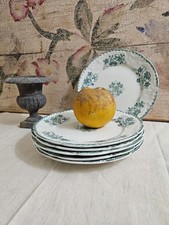 Vaisselle ancienne - Terre de Fer Modèle Richelieu - 6 Assiettes à dessert