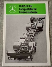 35) Mercedes Benz O 305/O 307 chassis for buses, brochure. 1977