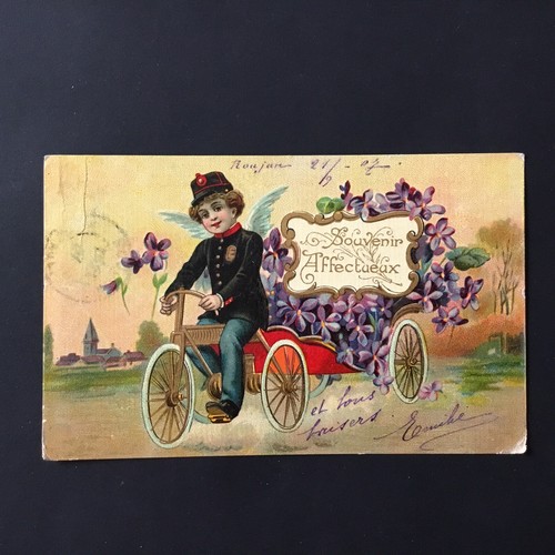 Cpa ancienne 1907 ange facteur - ange,