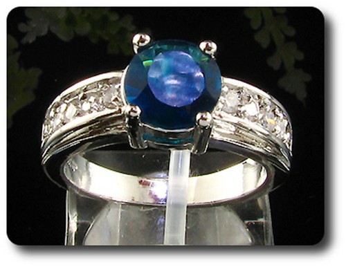 Bague saphir bleu - bague, 1x8