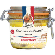 Lucien Georgelin Foie gras de canard entier Origine France le bocal de 180g