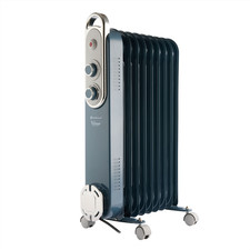 Rediffusion, Vintage 9 Fin Oil Filled Radiator, 2KW, Blue, REDB14KBLEE