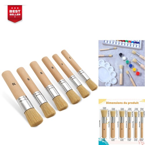 Lot pinceaux ronds en - lot, 6