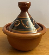 🏺 Pot à épices artisanal marocain avec couvercle – Poterie DOUNATE Marrakech