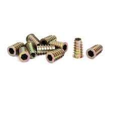 M8x25mm vis à l'interface d'écrous Insert fileté 10pcs pour mobilier en bois