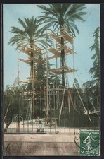 Old postcard Nice, Toilette des Palmiers with scaffolding 