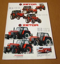 1985 ZETOR HURLIMANN No IH Fiat Cormick Lanz SFV Agricultural Tractor Calendar