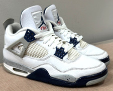 Nike Air Jordan 4 Retro Midnight Navy Blue White DH6927-140 Mens Shoes size 8