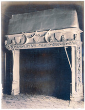 France, Reims, typical fireplace, decoration d&#039;interior vintage albumen pr