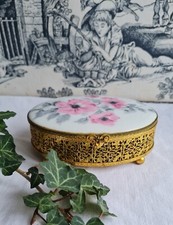 ANCIENNE BOITE BIJOUX DORE ET