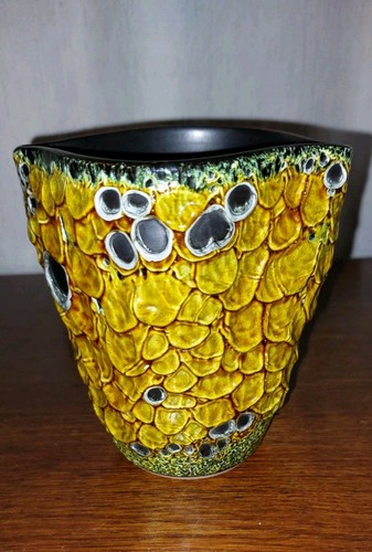 Vase jaune émaux écume - vase,