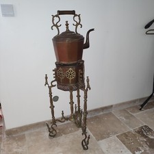 Large Moorish teapot antique brazier copper brass Morocco Maghreb