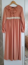 Robe longue bohème abricot