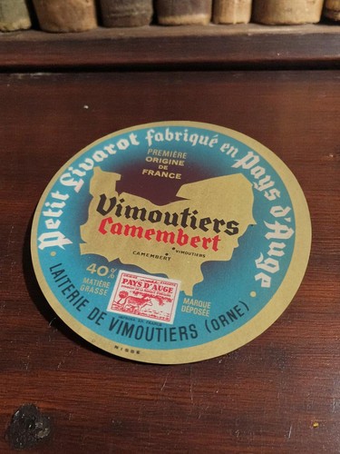 Etiquette fromagère vintage