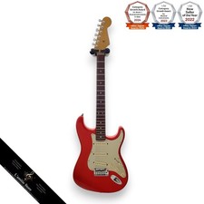Guitare électrique Fender American Deluxe Stratocaster rouge chrome 2001 étui...