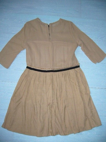 Robe maje soie beige - soie,