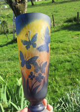 grand vase en patte de verre