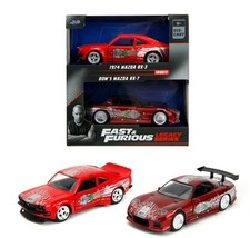 JADA TOYS - Set de 2 véhicules du film Fast & Furious - MAZDA RX-3 1974 et MA...