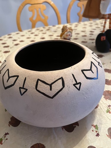 White black ceramic pot - white, &