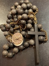 Very Rare Large Rosary Antique Religious None Nunes Monk French Antique