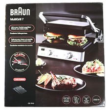 Braun Multi Gril 7 CG7010 Barbecue de Table 3 Plaque à Griller 2000W Antiadhésif