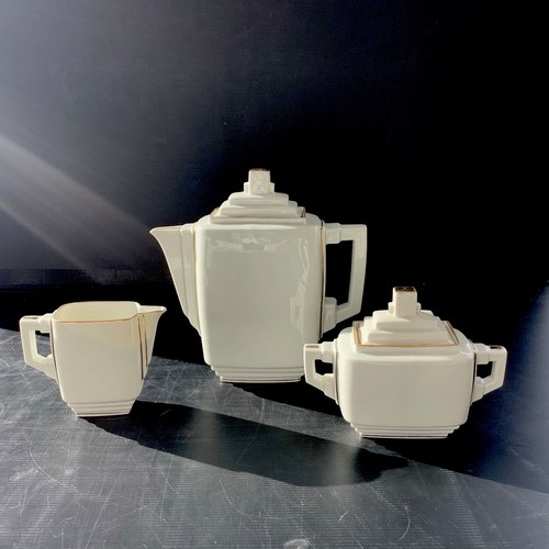 Art deco service théière pot - art,