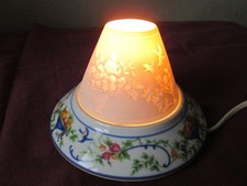 Haviland Photophore en porcelaine de Limoges électrifié renaissance