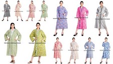 10 PC Lot Indien Coton Kimono Femme Peignoir Pyjama Robe de Nuit Bohémien