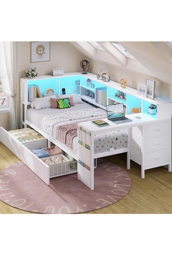 Cadre lit 90x200 blanc avec - cadre, de
