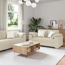 Canapé Beige Tissu en lin