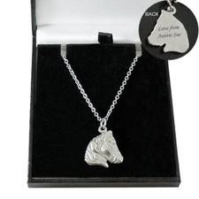 Personnalisé Cheval Collier,Gravé,N'Importe Quel Gravé pour Filles,Femmes,Cadeau