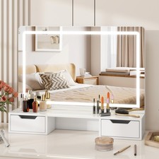 Hollywood Miroir de Maquillage Éclairage LED Réglable Miroir de Table 2 Tiroirs