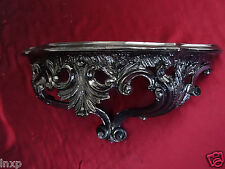 Console Murale Console Rangement Noir Repro Baroque 38x20x15,5 Miroir Mural Neuf